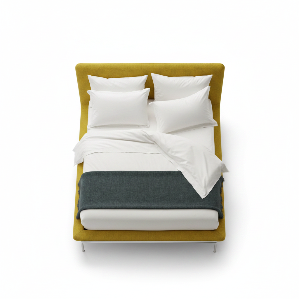 Sole king bed — top view