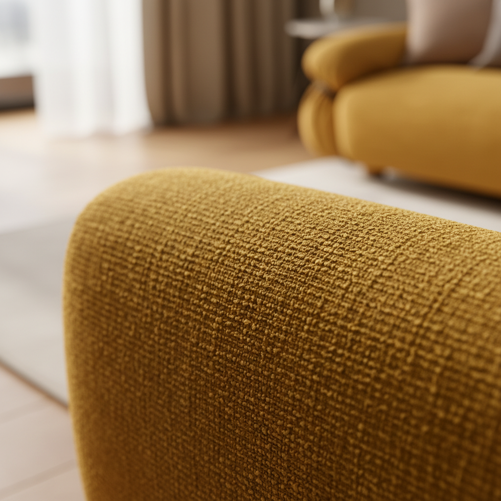 Aurven sofa close-up boucle texture