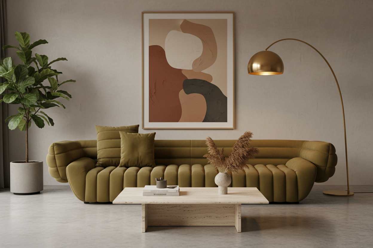 Stria sofa in full interior context