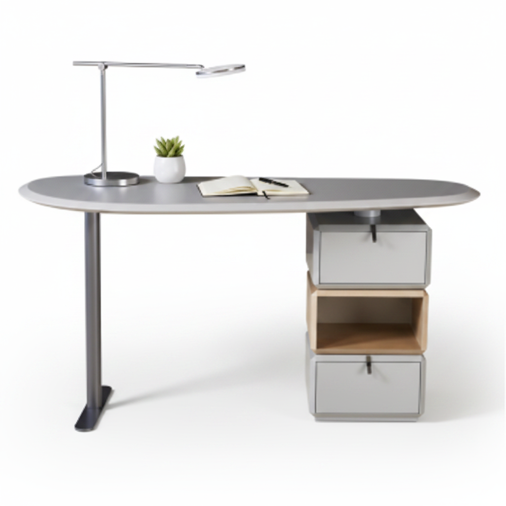 Ovale Desk — styled with accessories