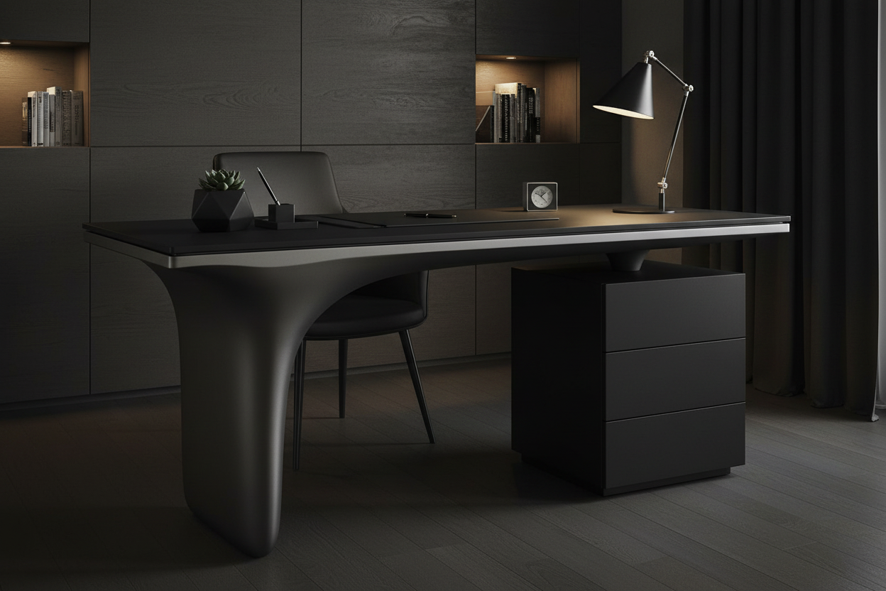 Volta Executive Desk — full interior context