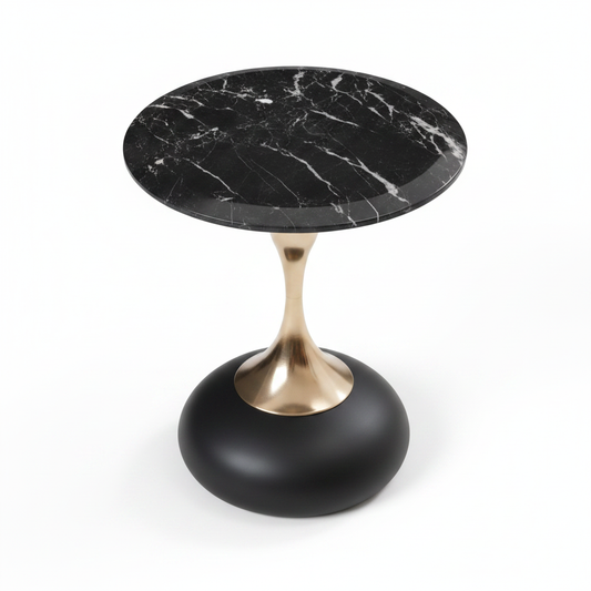 Auris Side Table top view, white background
