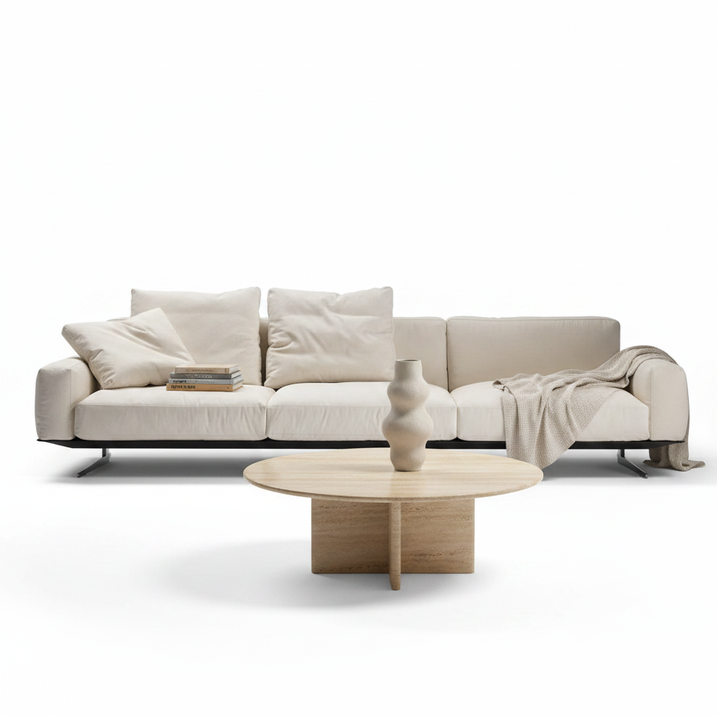 Lenis 4-seater sofa — styled with accessories