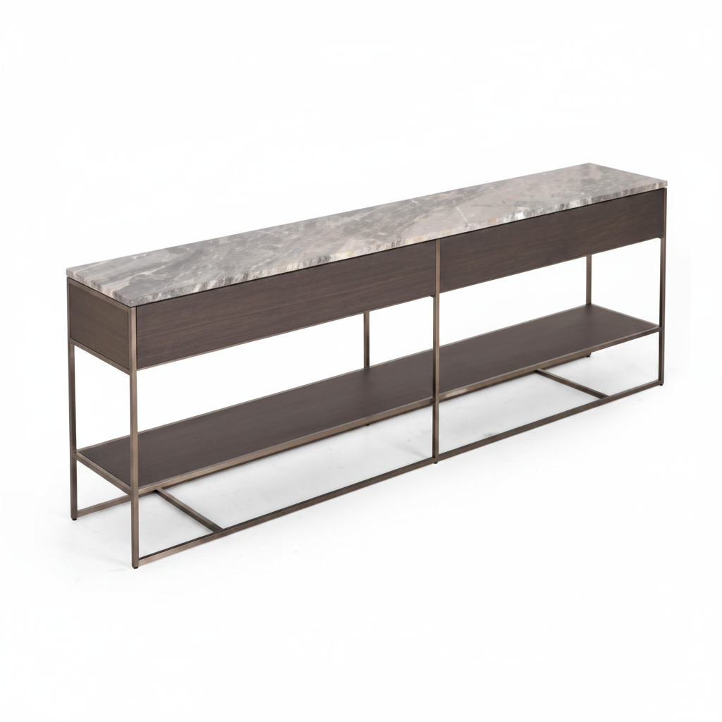 Ferro Console Table — side profile view