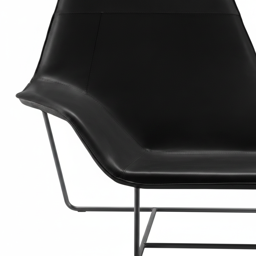 Luno Chaise Lounge Chair — leather detail close-up