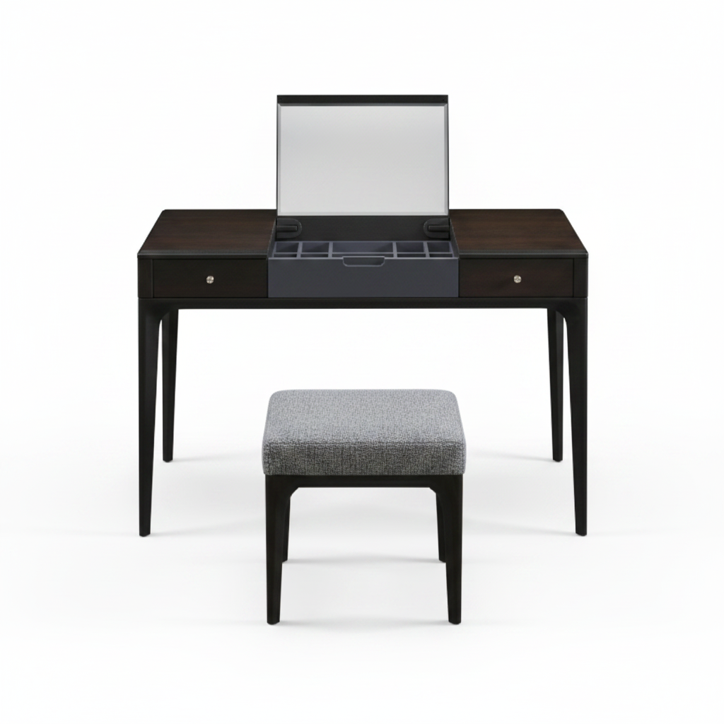Top view of Velara dressing table and stool