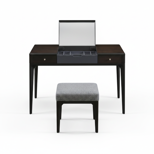 Top view of Velara dressing table and stool