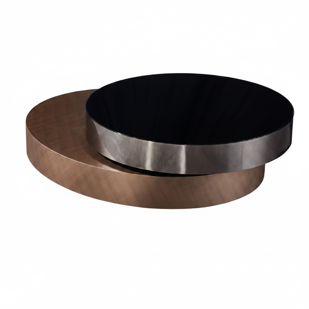 Auriva Dual-Layer Oval Coffee Table top view