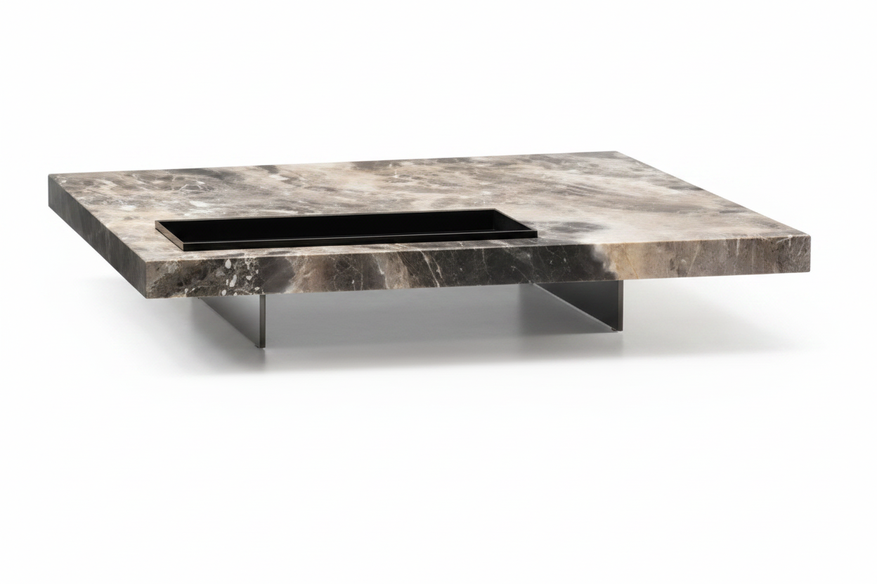 Speculo Square Marble Coffee Table side view