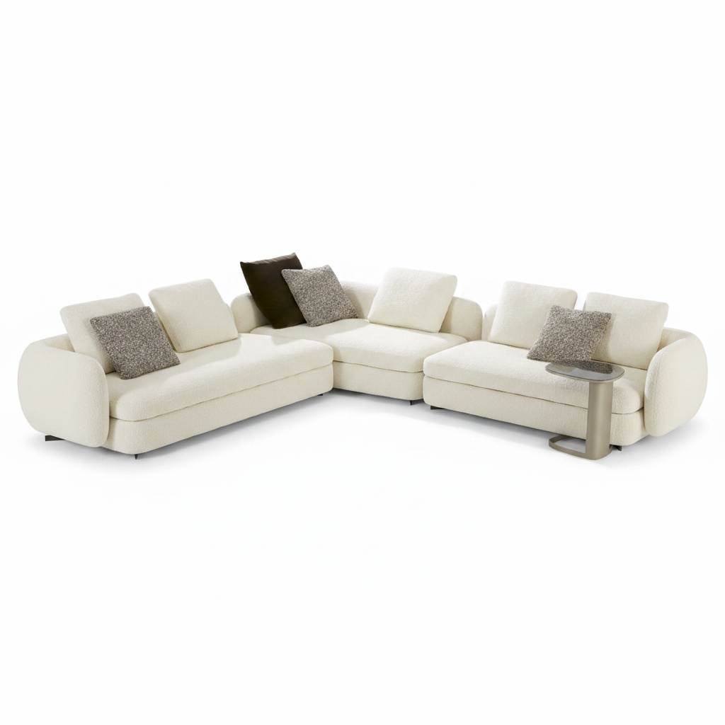Tondo U-shape modular sectional sofa — top view