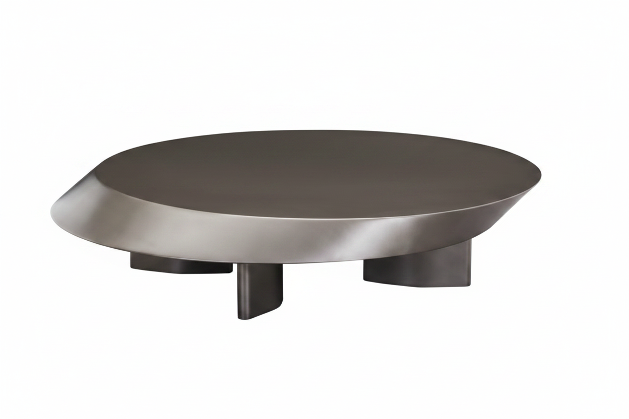 Vaulto Oval Bevelled Coffee Table side view