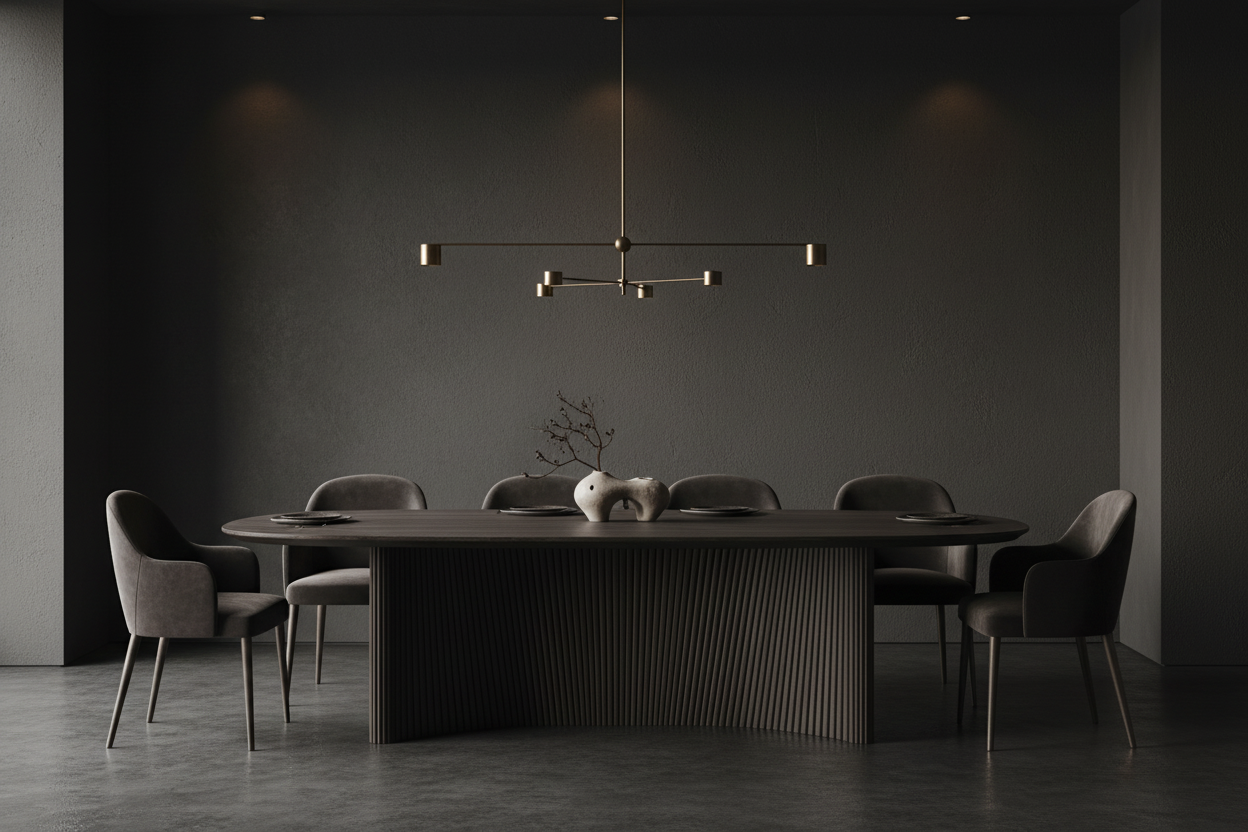 Arco Dining Table — full interior context