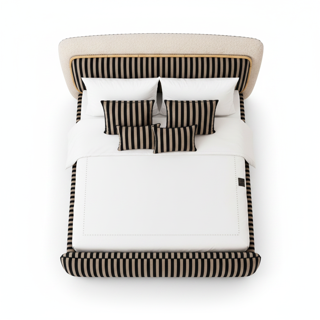 Rigato king bed — top view