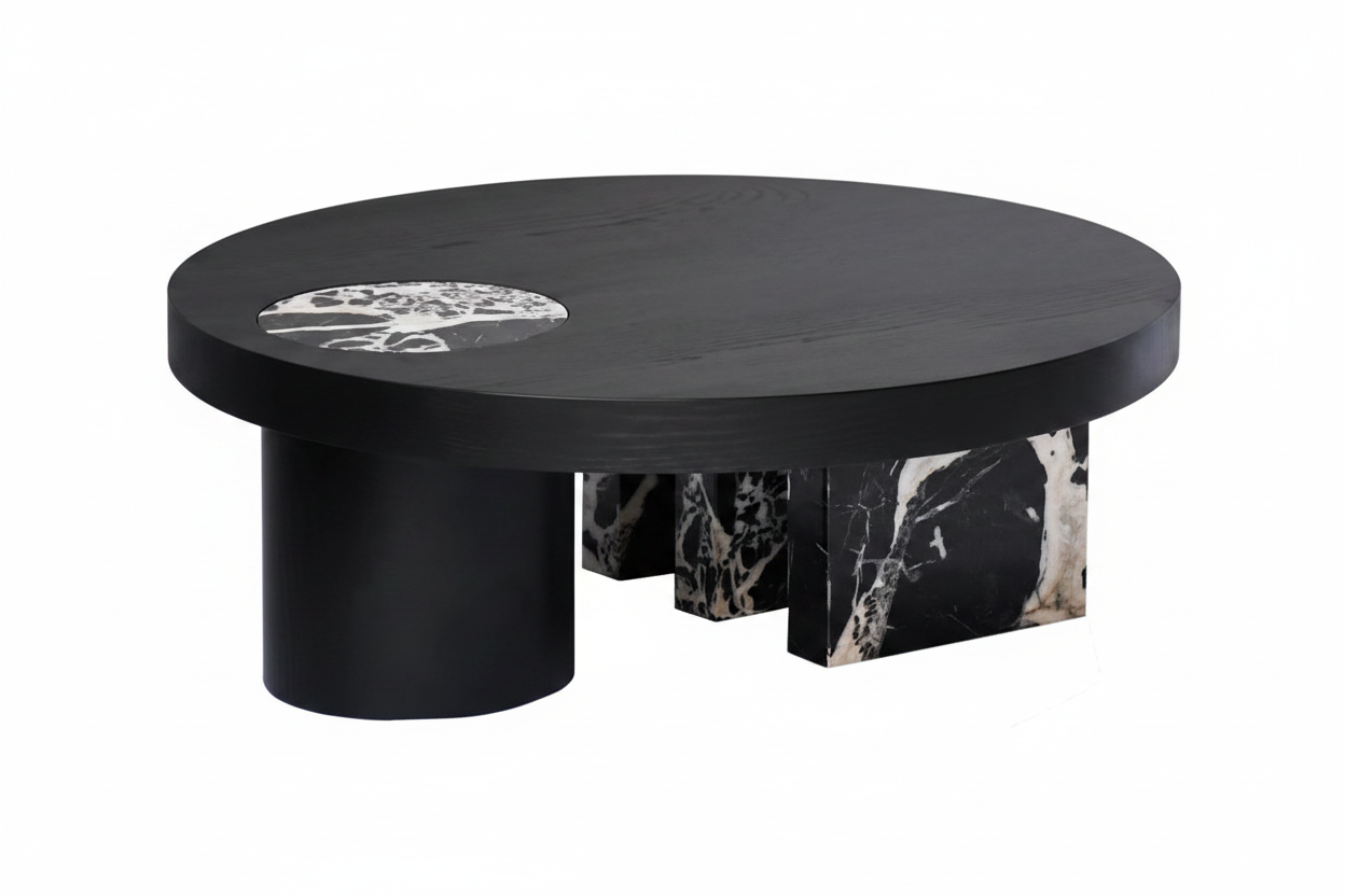 Obsidio Round Coffee Table back view