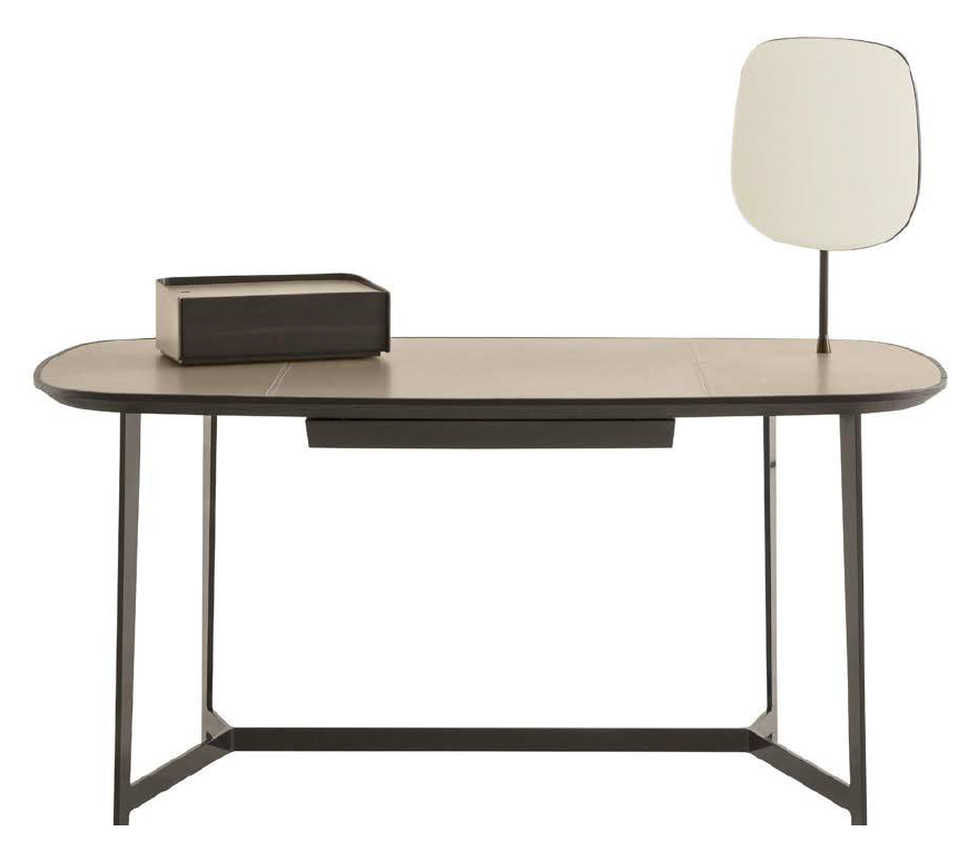 Ovale Dressing Table with Square Mirror