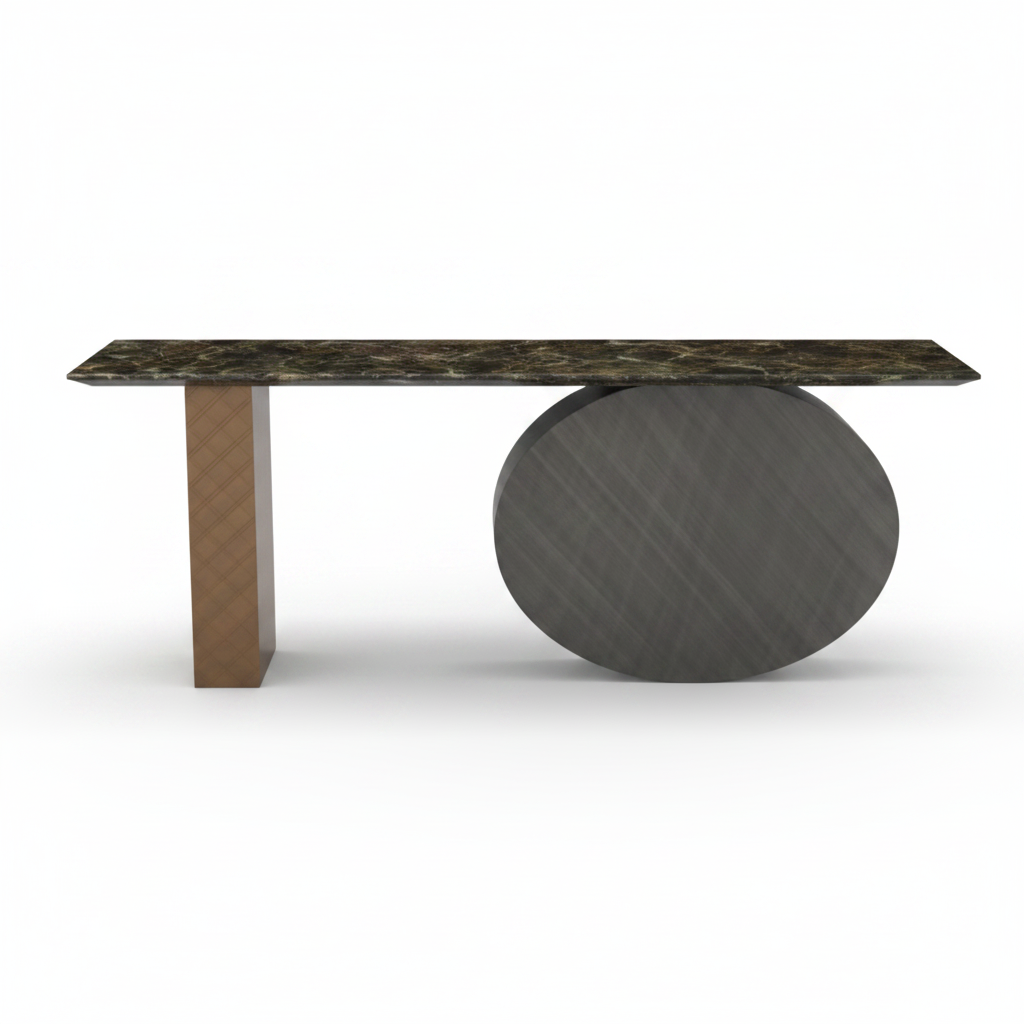 Orbis Console Table — top view