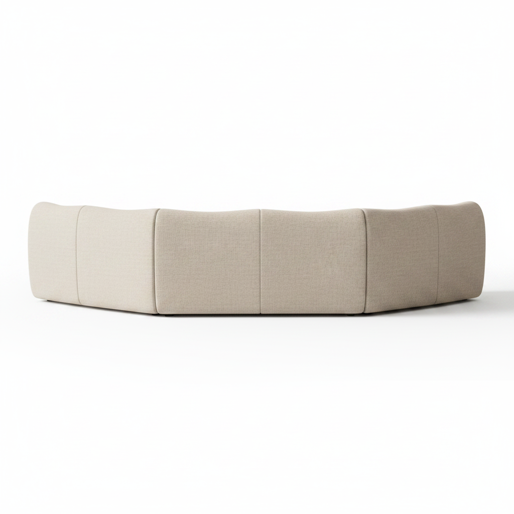 Voluta curved modular sectional sofa — back view