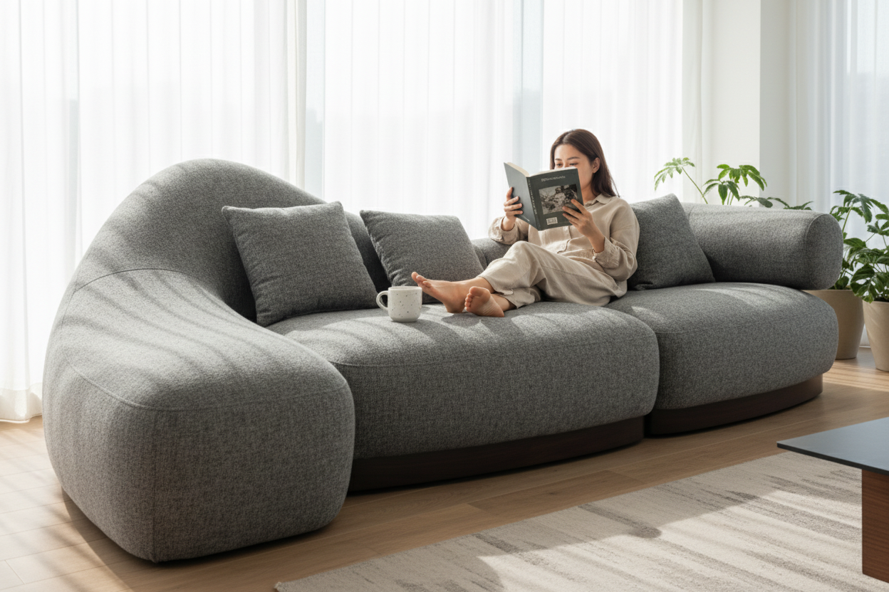 Cumulo Modular Cloud Sectional Sofa close-up lifestyle shot