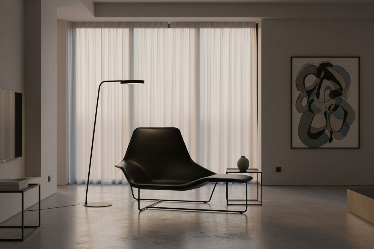 Luno Chaise Lounge Chair — interior lifestyle context