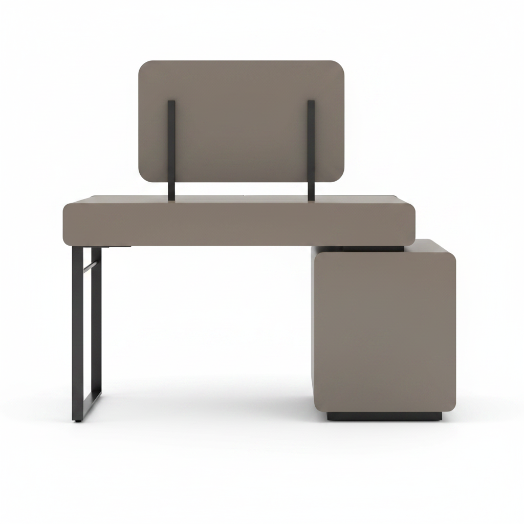 Back view of Sable dressing table with pedestal chest