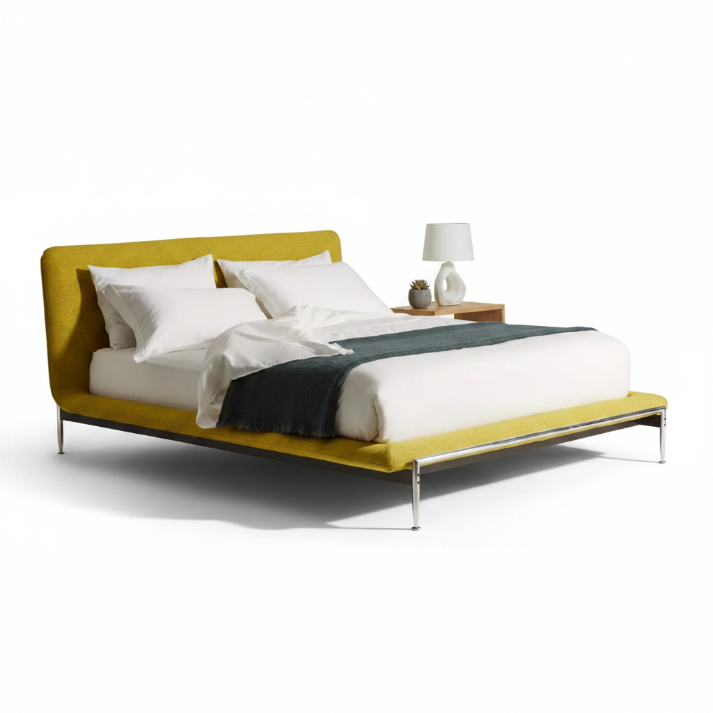 Sole king bed — styled with bedside accessories