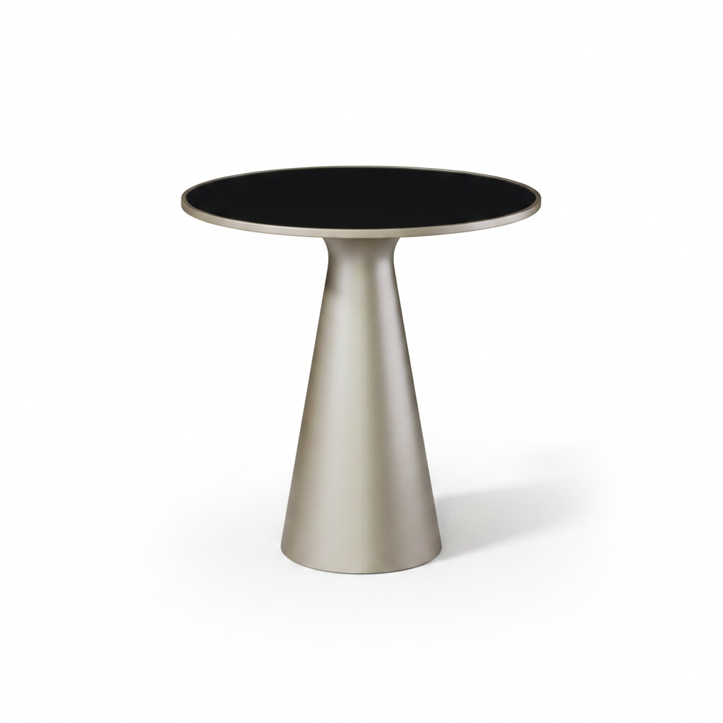 Volca Side Table back view, white background
