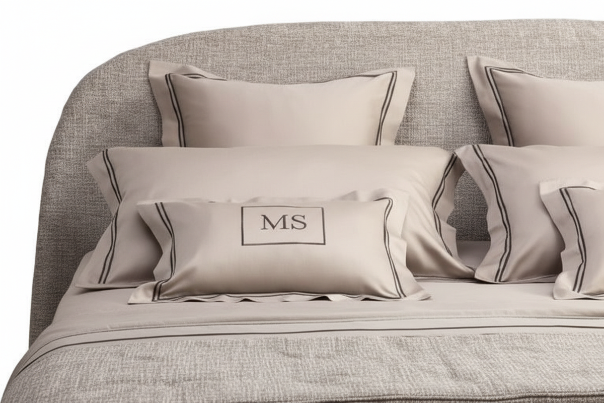 Monogram Luxury Bed – Close-Up Detail