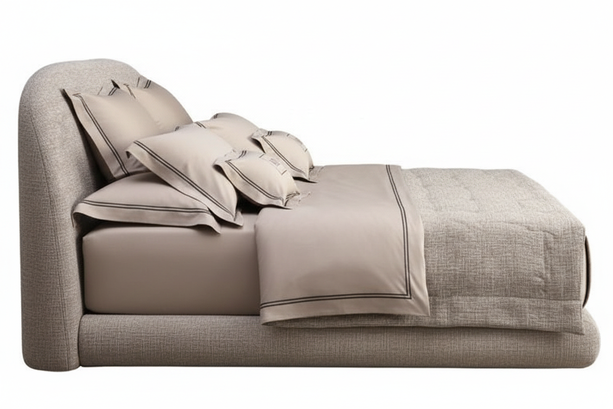 Monogram Luxury Bed – Side Profile View