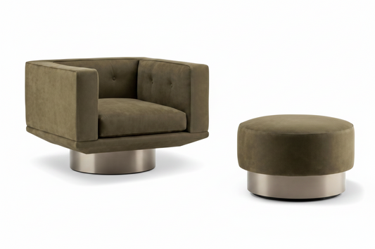 Cubo Swivel Chair & Ottoman