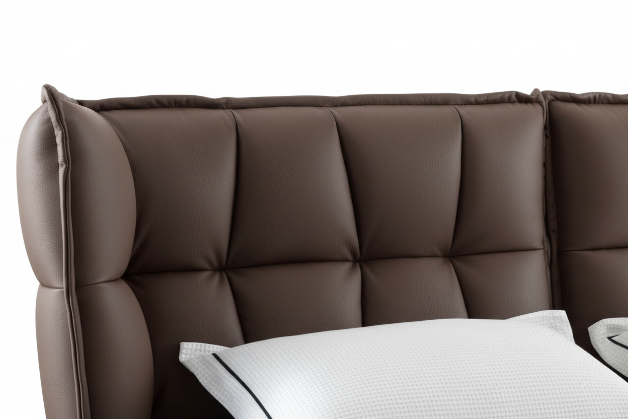 Quilted Wingback Bed – Close-Up Detail