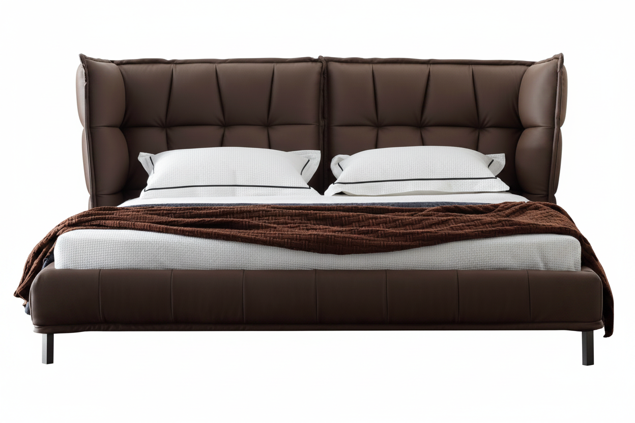Quilted Wingback Bed – Front View