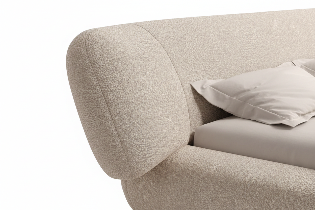 Rounded Organic Bed – Close-Up Detail