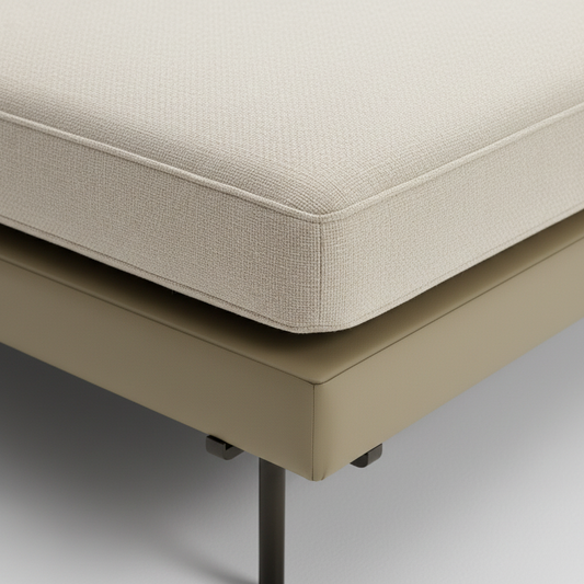 Sofa Armrest & Seat – Fabric & Stitching Close-Up