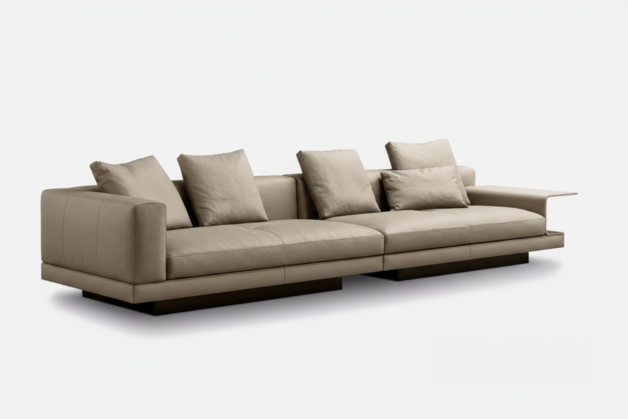 Taupe Modular Sofa – 45° Angle Studio Shot