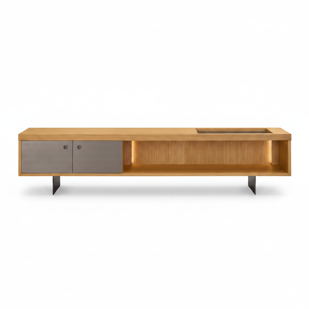 Terroir Media Console – 45° Front Angle
