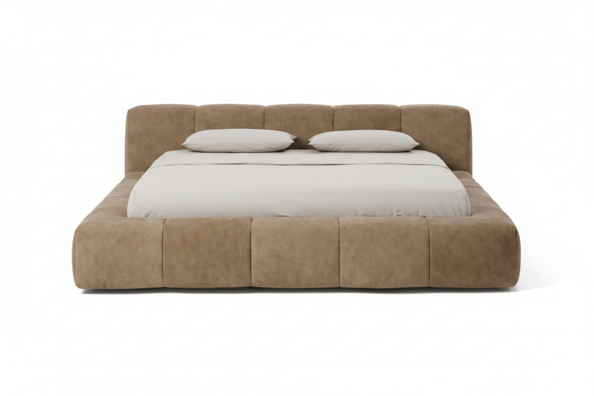 Tufted Platform Bed – Front View