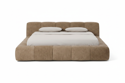 Tufted Platform Bed – Front View